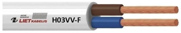 Lietkabelis Kabelis H03VV-F, 2 x 0,75 mm²