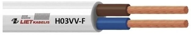 Lietkabelis Kabelis H03VV-F, 3 x 0,5 mm²