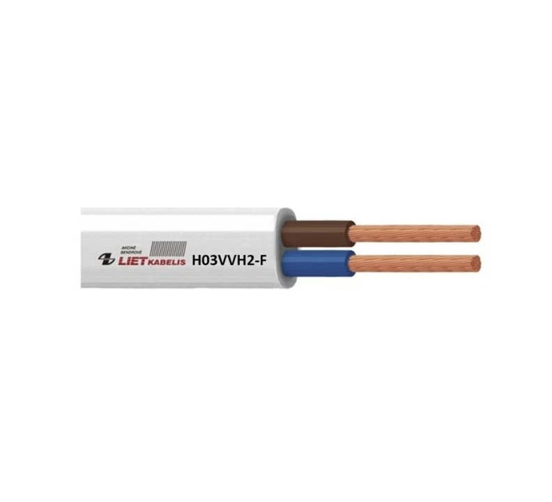 Lietkabelis Kabelis H03VVH2-F, 2 x 0,5 mm²