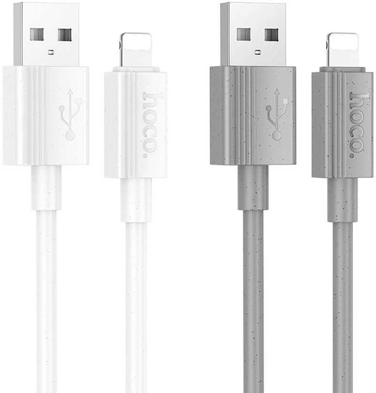 USB A tipo į „Lightning“ tipo keitiklis Hoco 2,4A, 1 m, X107, baltas