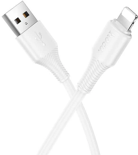USB A tipo į „Lightning“ tipo maitinimas Hoco 2,4A, 1 m, X120, baltas