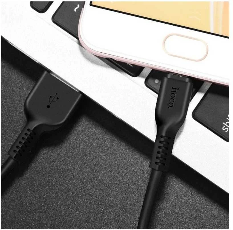 USB A tipo į „Lightning“ tipo laidas Hoco 2,4A, 1 m, juodas x20