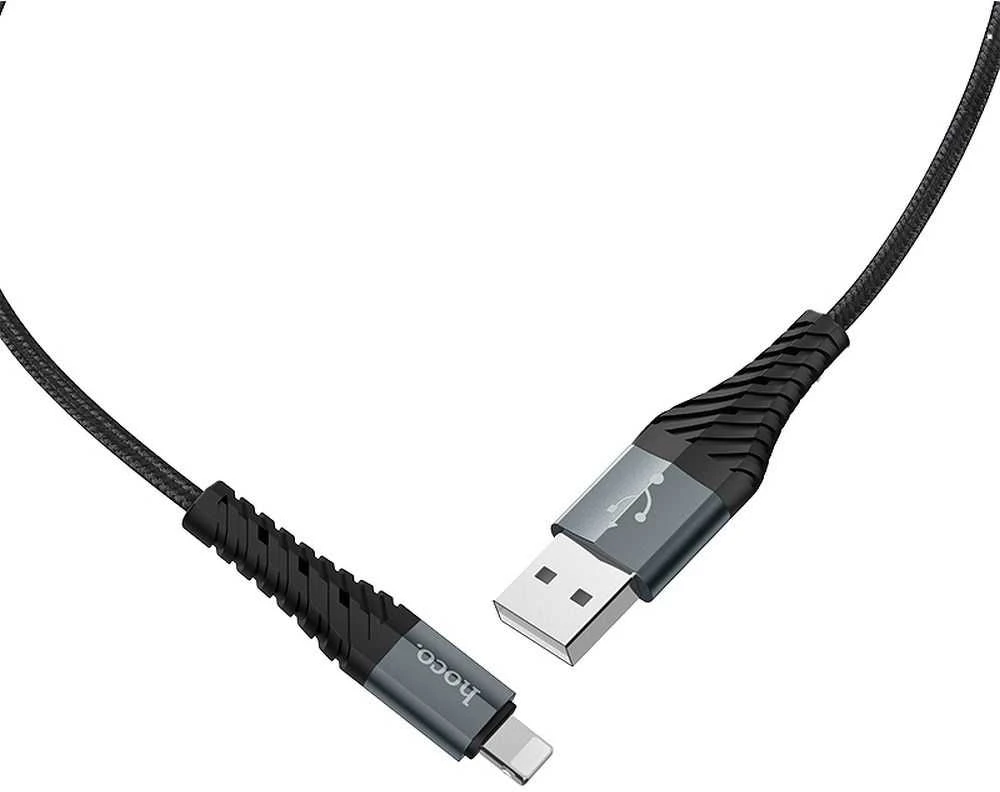 USB A tipo į „Lightning“ tipo laidas Hoco 2,4A, 1 m, X38, juodas