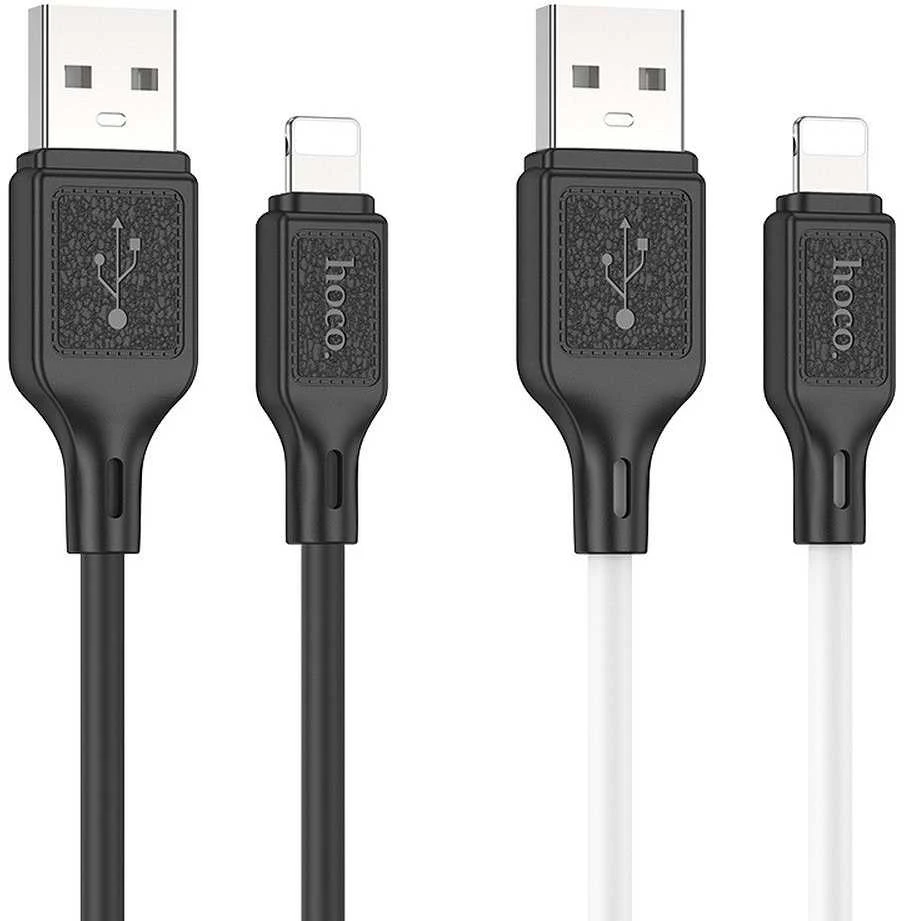 USB A tipo į „Lightning“ tipo laidas Hoco 2,4A, 1 m, X90 baltas