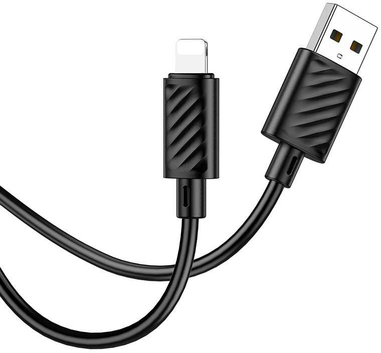 USB A tipo į „Lightning“ tipo laidas Hoco 2,4A 2 m X88 juodas