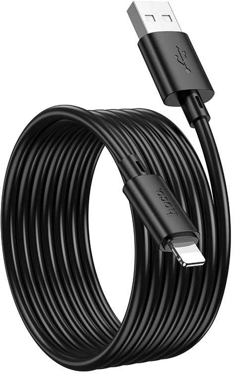 USB A tipo į „Lightning“ tipo laidas Hoco 2,4A 2 m X88 juodas