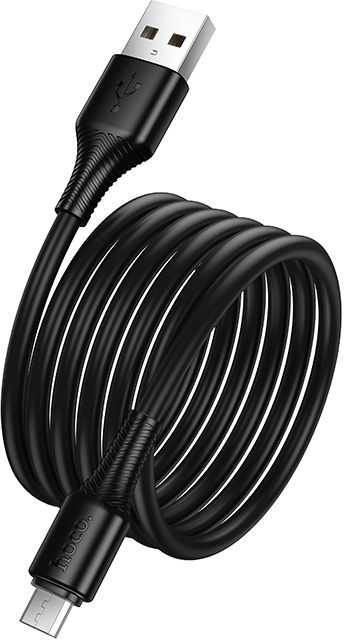 Cable USB A to Micro USB Hoco 2,4A 1 m X120 juodas