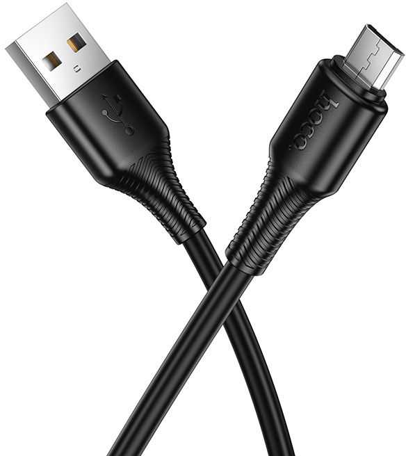 Cable USB A to Micro USB Hoco 2,4A 1 m X120 juodas