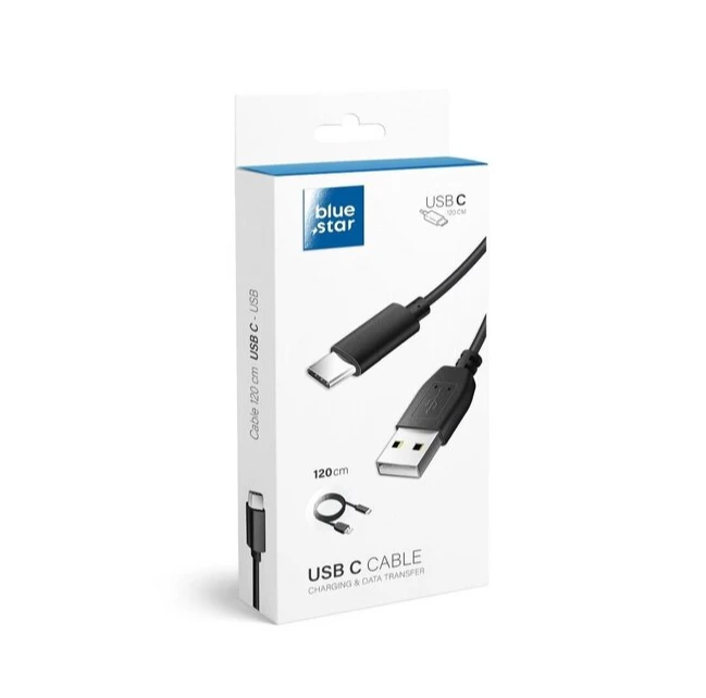 BlueStar Blue Star Lite USB į USB tipo C USB įkrovimo ir duomenų kabelis Įkrovimas ir duomenų perdavimas