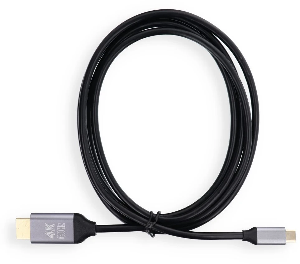BlueStar Cable USB C to HDMI Blue Star 4K 60Hz - High Speed, HDR, ARC, Ethernet, AWM, 2m juodas