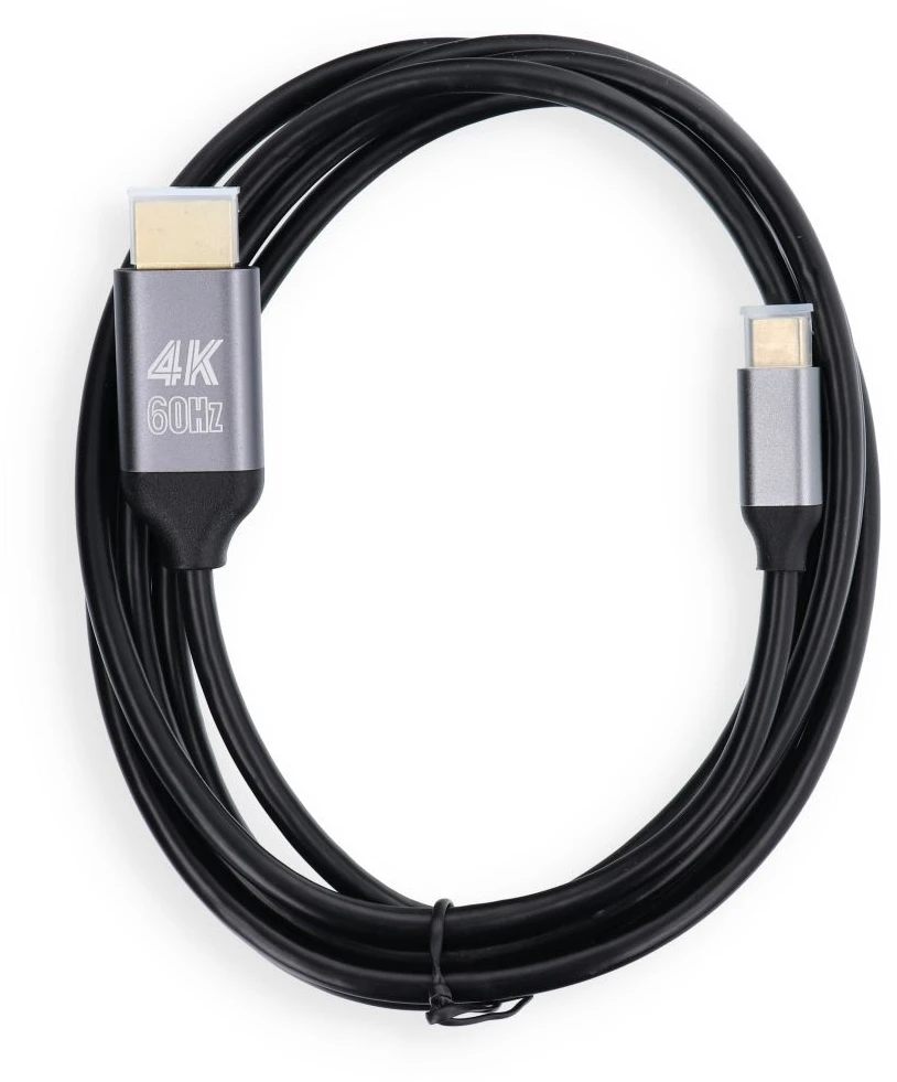 BlueStar Cable USB C to HDMI Blue Star 4K 60Hz - High Speed, HDR, ARC, Ethernet, AWM, 2m juodas