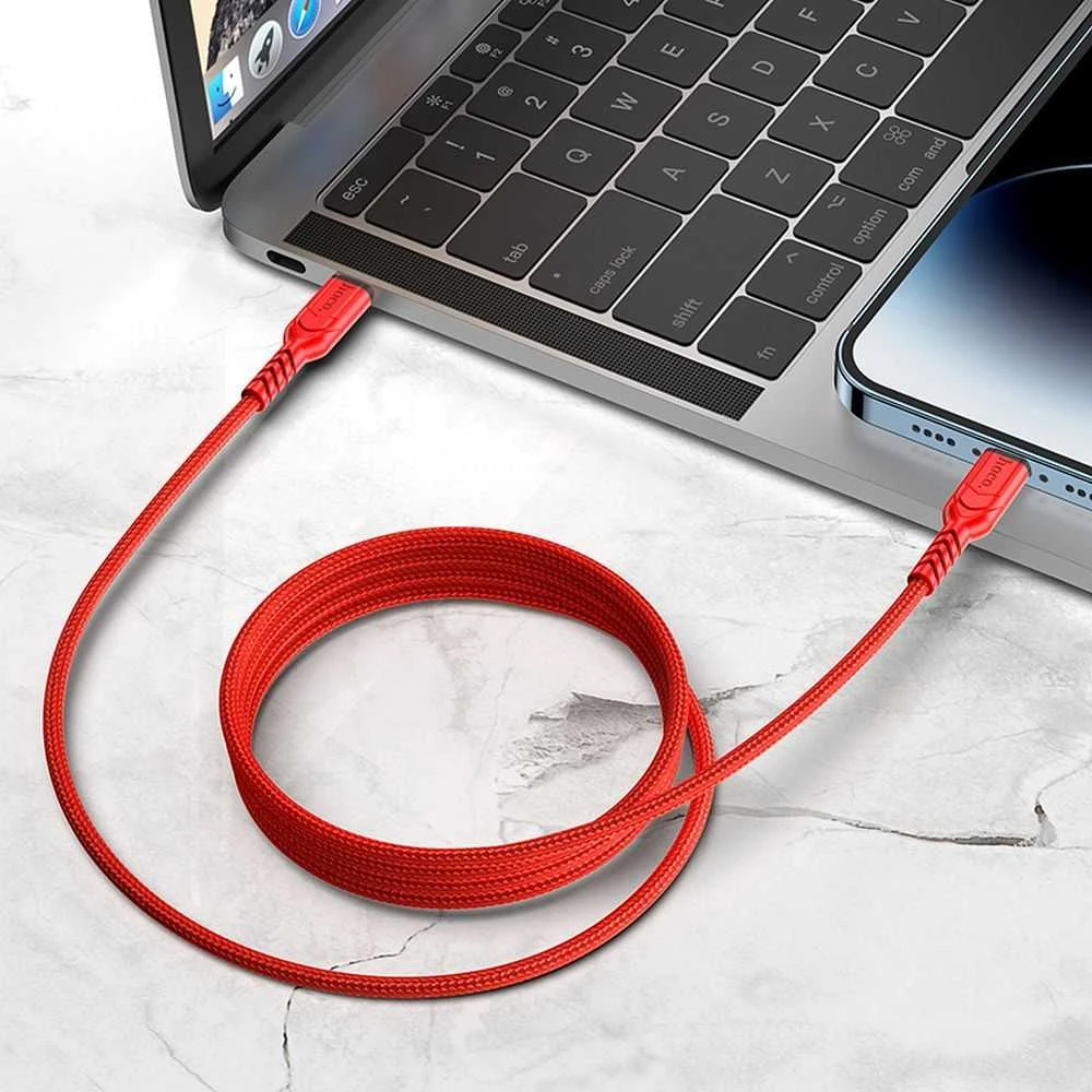 USB kabelis Hoco X59 "USB-C (Type-C) - Lightning" (20W) 1m juodas