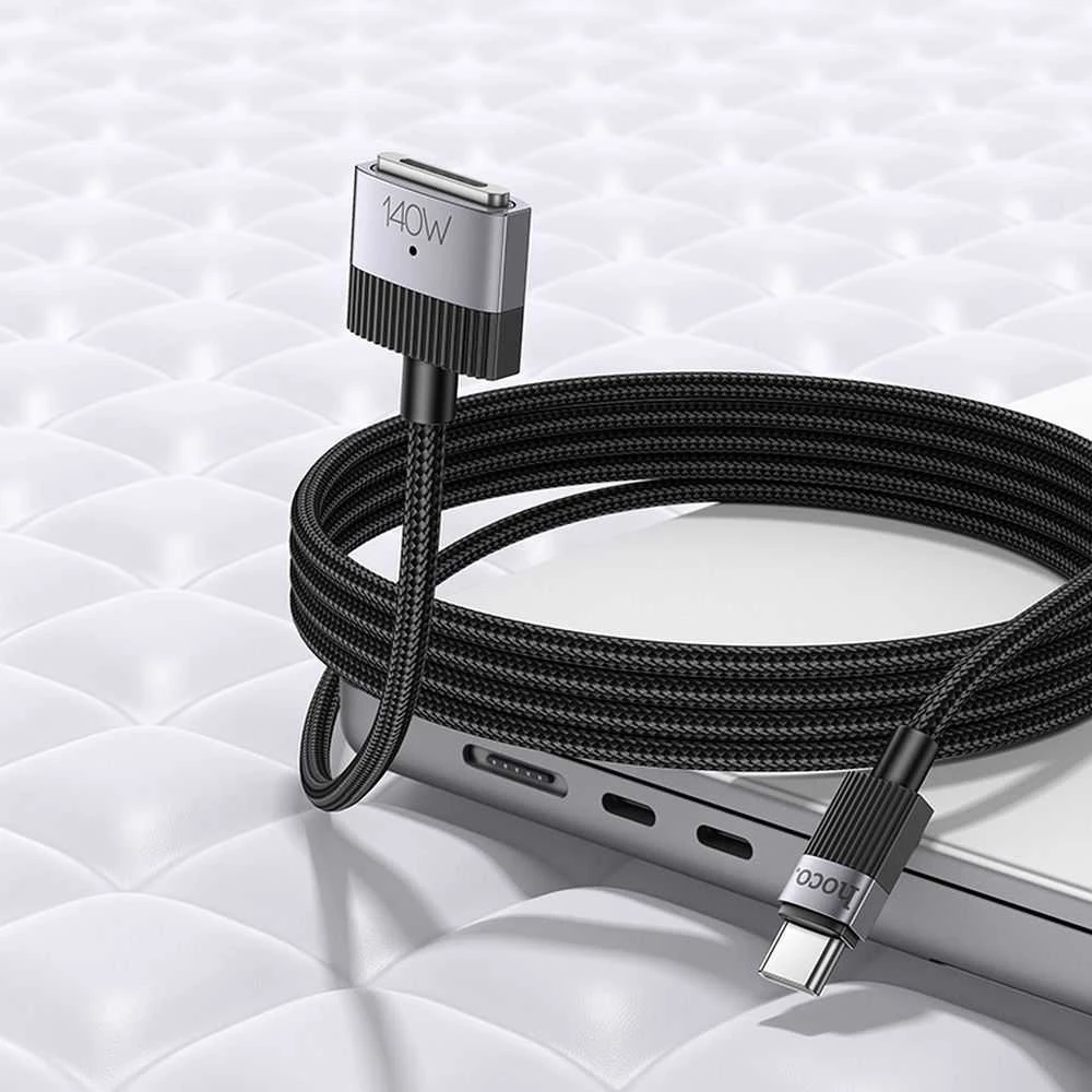 USB C į Mag3 jungties laidas Hoco 5A 140W magnetinis 1,8 m U141 juodas