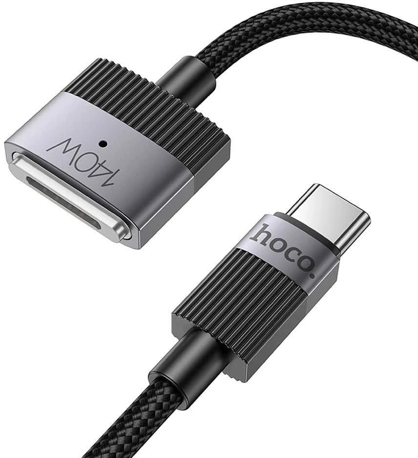USB C į Mag3 jungties laidas Hoco 5A 140W magnetinis 1,8 m U141 juodas