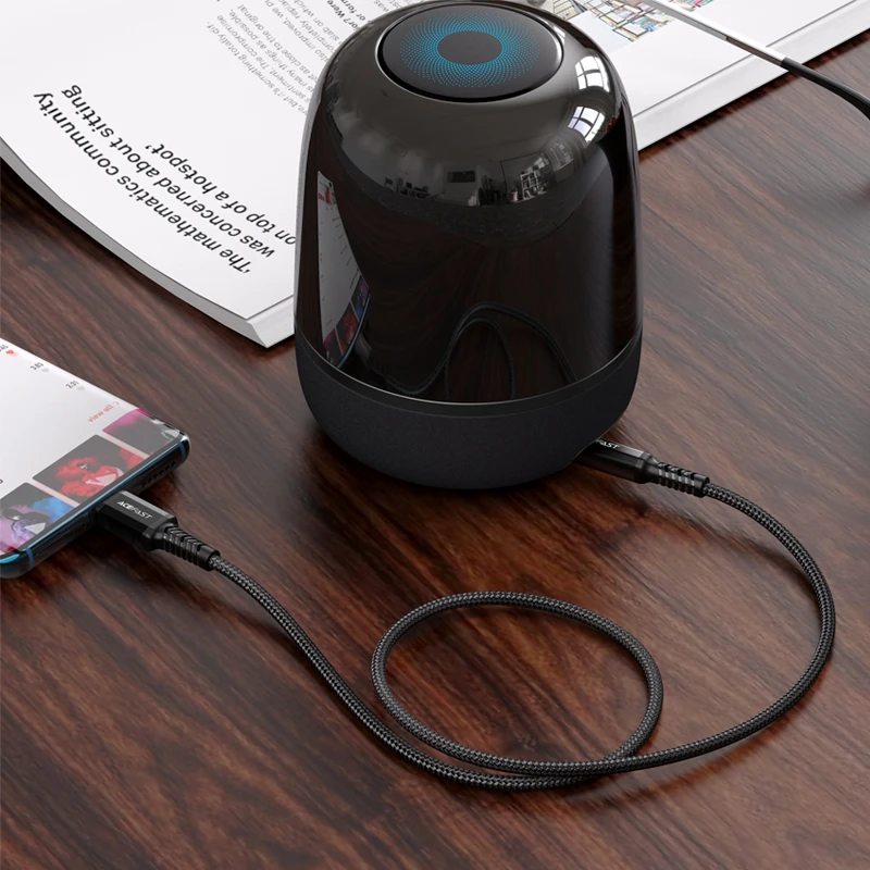 Audio adapteris Acefast C1-08 USB-C to 3.5mm (M) 1.2m juodas
