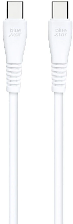 BlueStar USB C į USB C laidas Blue Star 3A 60W QC4.0 1 m PJ-DQ1-C baltas