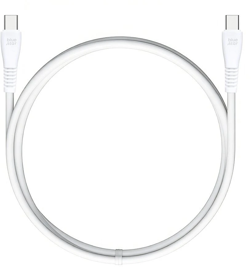 BlueStar USB C į USB C laidas Blue Star 3A 60W QC4.0 1 m PJ-DQ1-C baltas