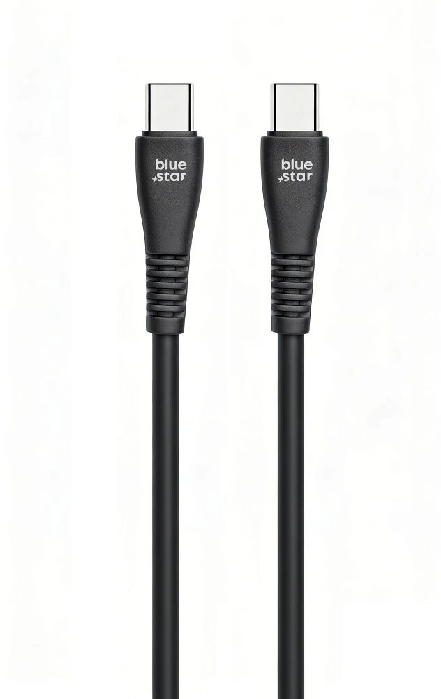 BlueStar USB C į USB C laidas Blue Star 3A 60W QC4.0 1 m juodas PJ-DQ1-C