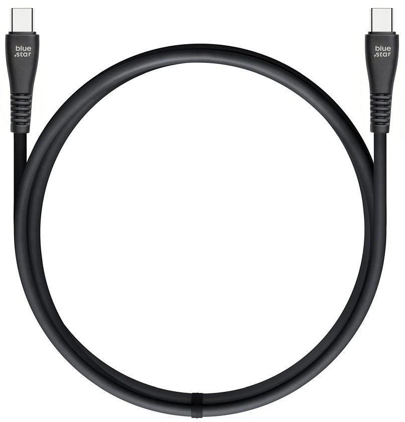 BlueStar USB C į USB C laidas Blue Star 3A 60W QC4.0 1 m juodas PJ-DQ1-C