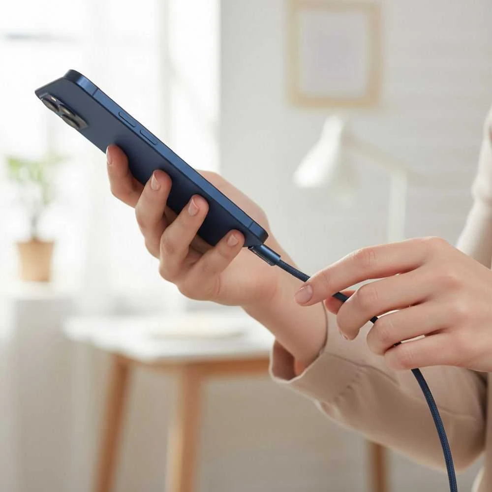 USB C į USB C laidas Forcell F-Energy QC4.0 PD 3A 60W Cafule Color 1,2 m ACYH23 tamsi mėlynas