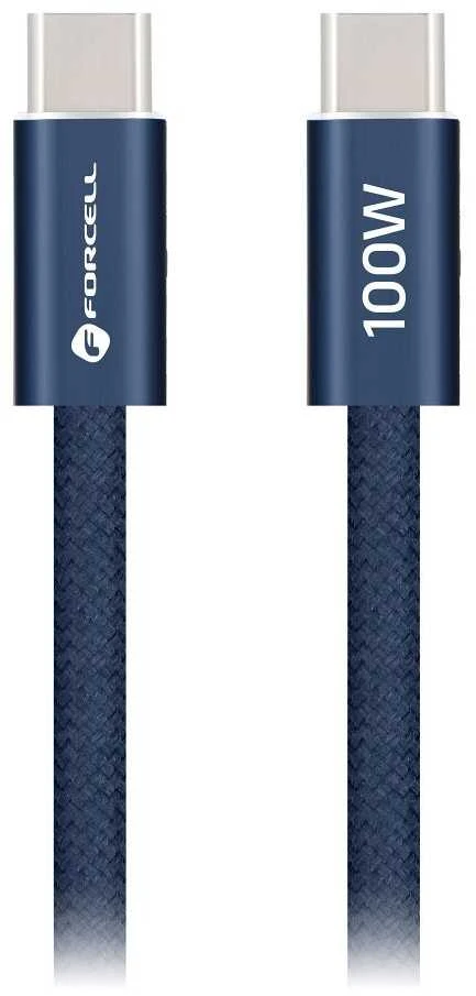 USB C į USB C laidas Forcell F-Energy QC4.0 PD 5A 100W Cafule Color 1,2 m ACYH23 tamsi mėlynas