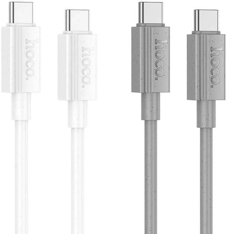 USB-C laidas į USB-C Hoco 3A 60W 1 m X107 baltas