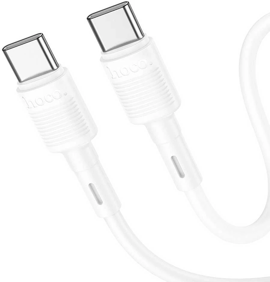 USB kabelis Hoco X83 60W Type-C iki Type-C 1.0m baltas
