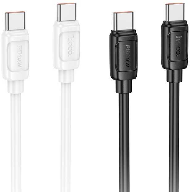 Cable USB C to USB C Hoco PD 5A 240W 1 m X115 juodas