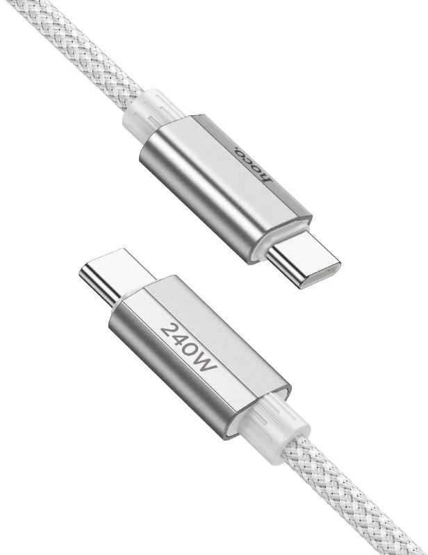 USB C į USB C laidas Hoco QC3.0 PD 5A 240W 1,8 m U134 pilka