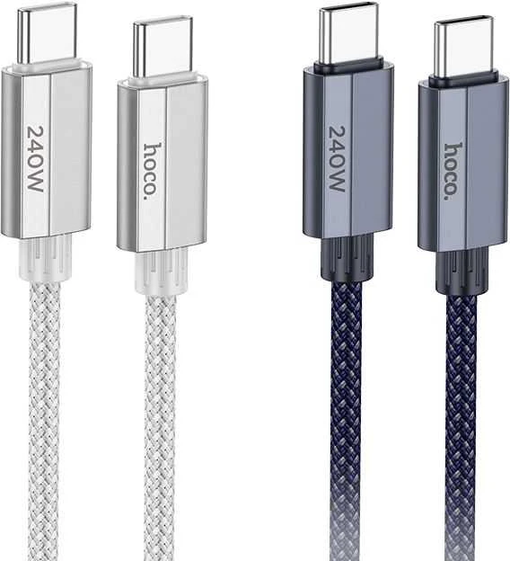 USB C į USB C laidas Hoco QC3.0 PD 5A 240W 1,8 m U134 pilka