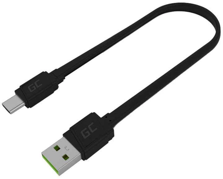 Green Cell Žalias Cell GREENCELL KABGC03 GCmatte USB-C Plokščias laidas 25 cm su greitu įkrovimu