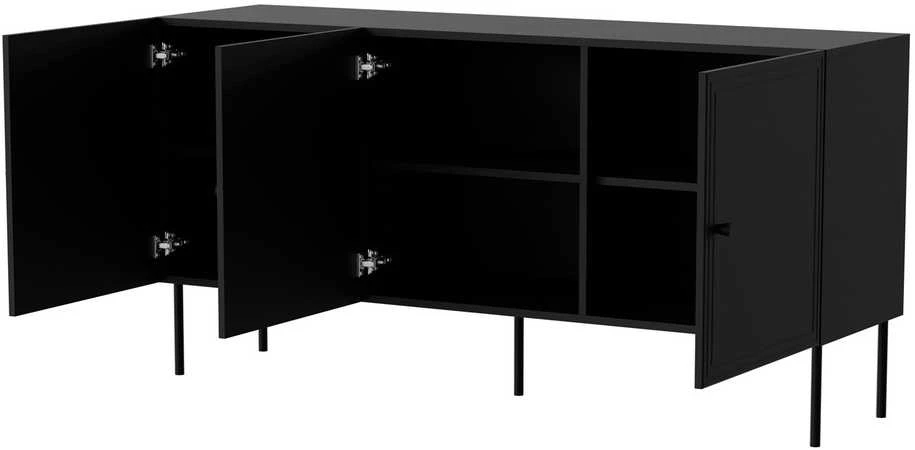Cama Meble Cama 3D komoda PALAZZO BIS 151x40x75 matinis juodas