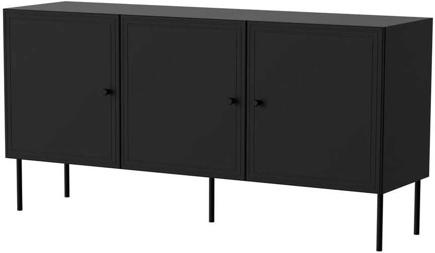 Cama Meble Cama 3D komoda PALAZZO BIS 151x40x75 matinis juodas