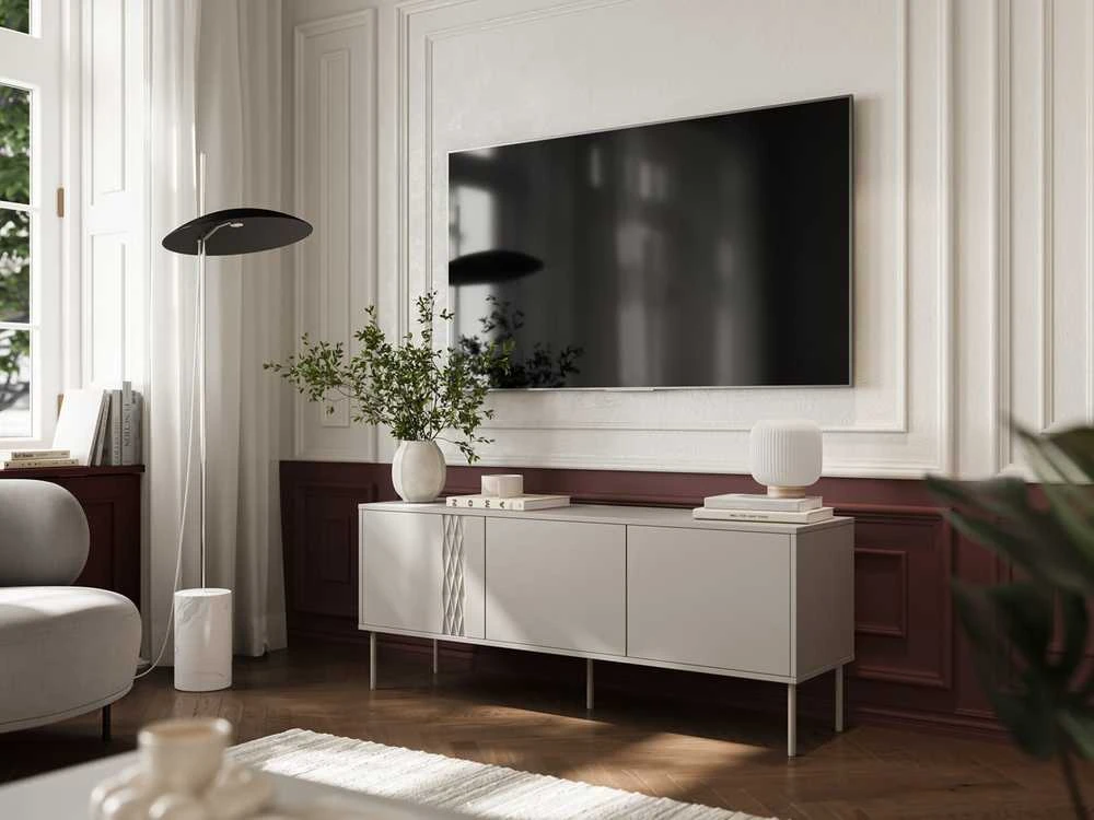 Laikiklis Cama Meble Cama 3D RTV spintelė TRESSE 150x40x55 kašmyro matinė