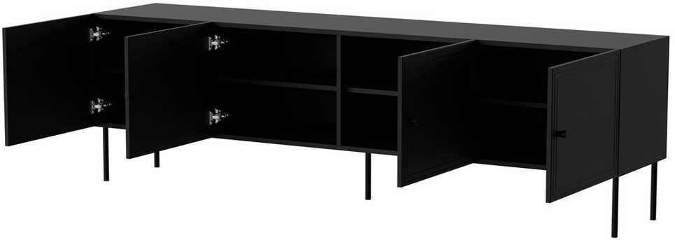 Cama Meble Cama 4D RTV cabinet PALAZZO BIS 201x40x60 juodas matt