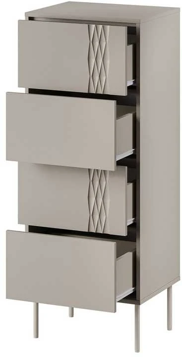Cama Meble Cama 4S TRESSE komoda 50x40x125 kašmyro matinė spalva