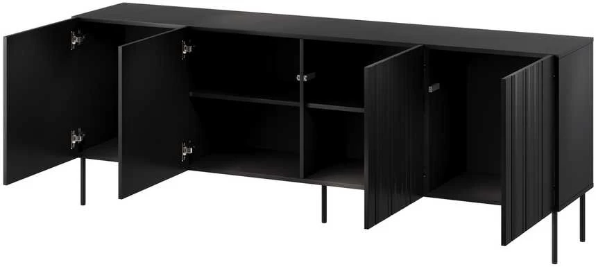 Cama Meble Cama Komoda ISLA 200x40x75 matinis juodas