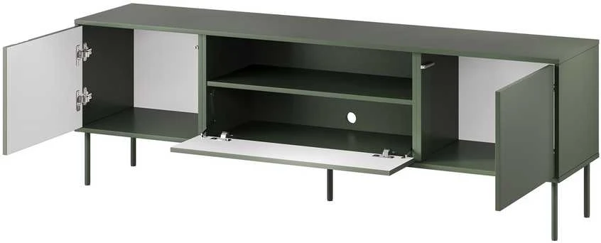 Cama Meble Cama EF TRESSE RTV Cabinet 180x40x54.5 matte žalias