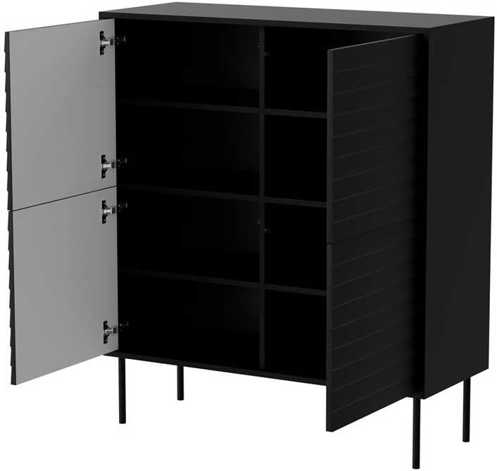 Cama Meble Cama 4D CORTINA komoda 102x40x118 juodas