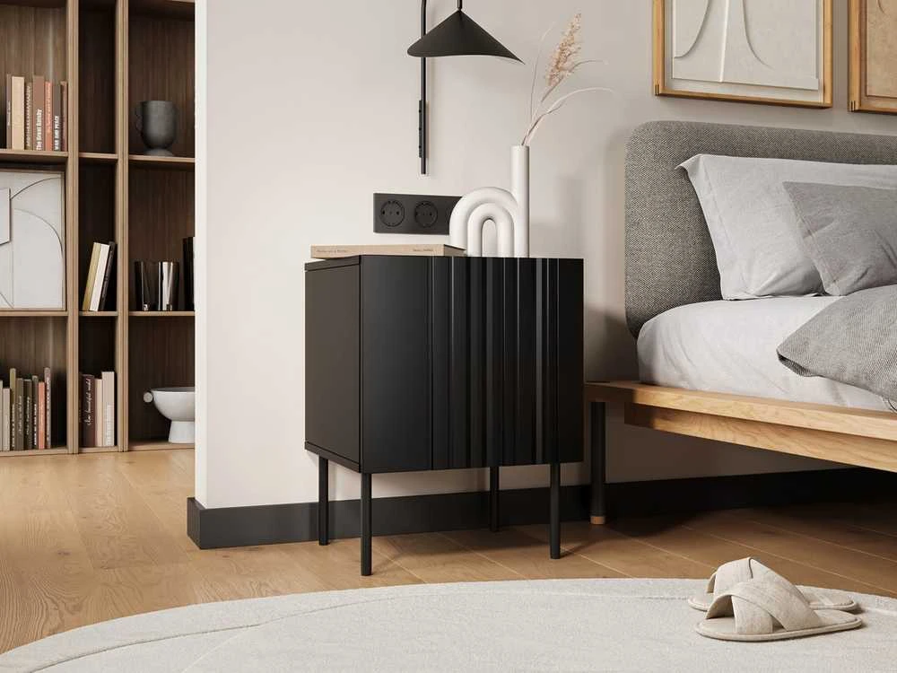 Cama Meble Cama Bedside table 2 pcs ISLA 44,5x40x59 juodas matt