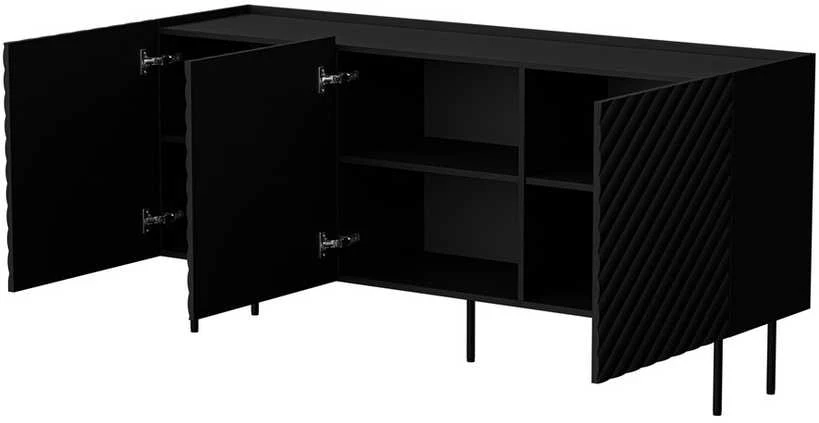 Cama Meble Cama LUCCA 3D komoda 165x40x80 juodas