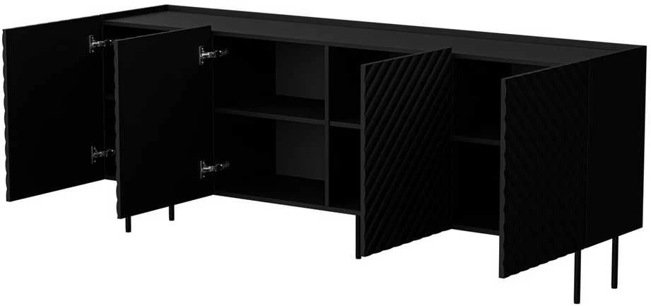 Cama Meble Cama LUCCA 4D komoda, 200x40x80, juoda