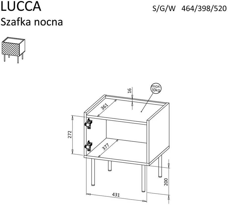 Cama Meble Cama LUCCA bedside cabinet, 2 pcs, 47x40x52, baltas