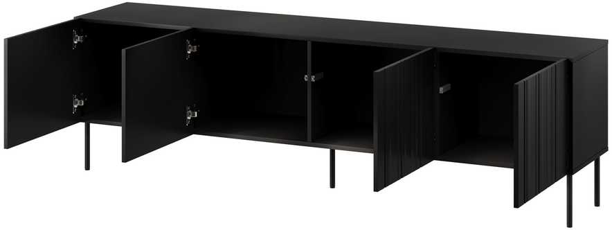 TV staliukas Cama Meble Cama RTV cabinet ISLA 200x40x60 mat juodas