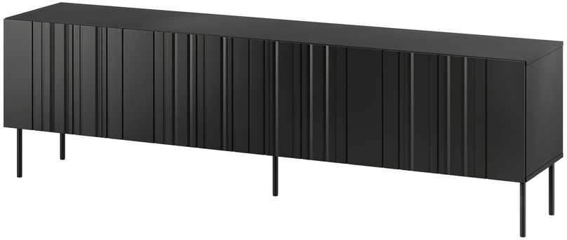TV staliukas Cama Meble Cama RTV cabinet ISLA 200x40x60 mat juodas