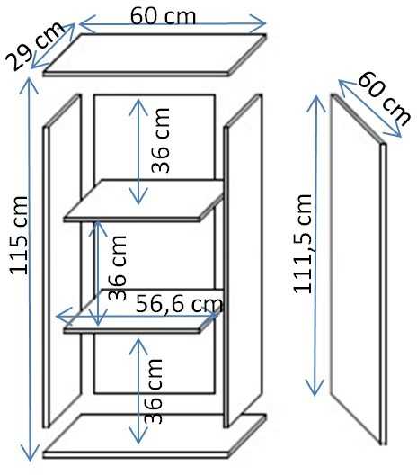 Cama Meble Cama S2 SOHO wall cabinet 60x29x112 cashmere + juodas