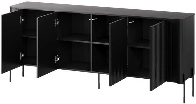 Cama Meble Cama VERA komoda 190x40x80 juodas matinis