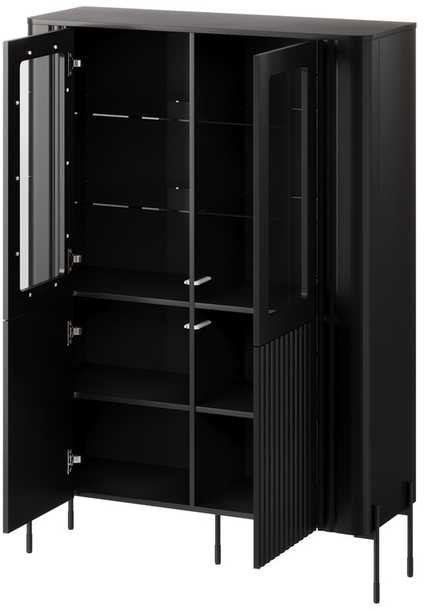 Cama Meble Cama VERA display cabinet 110x40x160 matt juodas