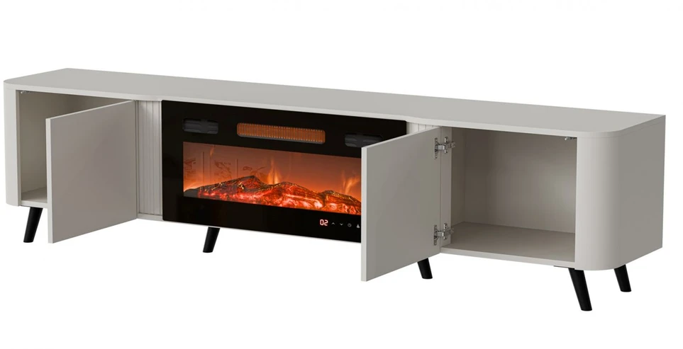 Laikiklis Cama Meble Židinys - Cama Volare RTV Spintelė 200 x 39 x 49 cm, Kašmyras