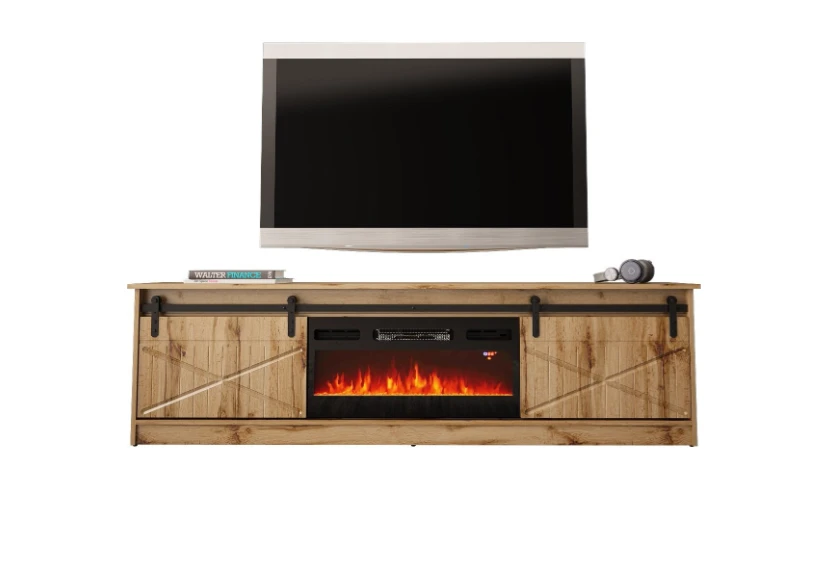Cama Meble Židinio Spintelė - Granero 200x56,7x35 Ąžuolo Wotan